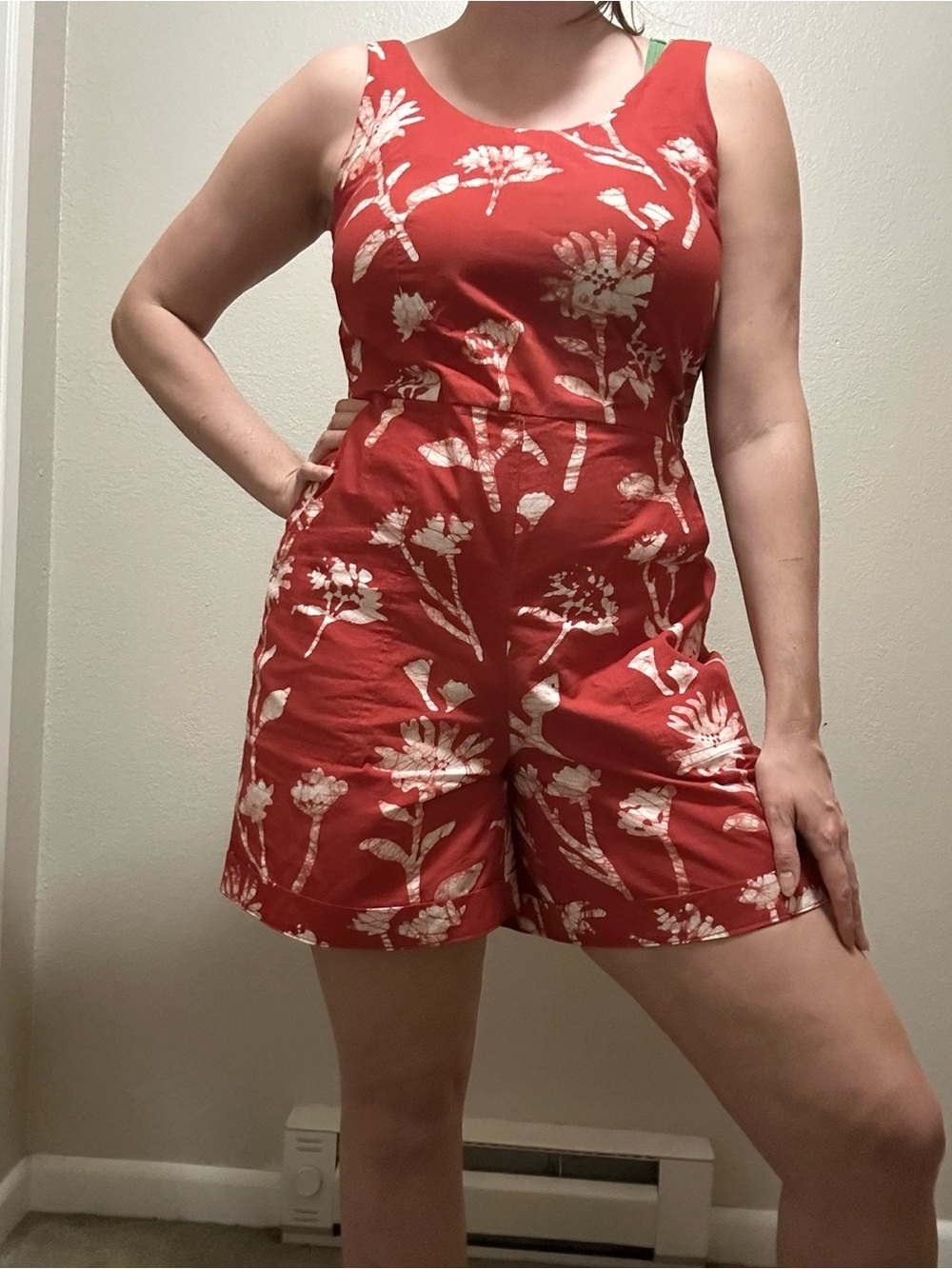 NWT Global Mamas Fair Trade Organic Cotton Floral Romper Ghana Medium